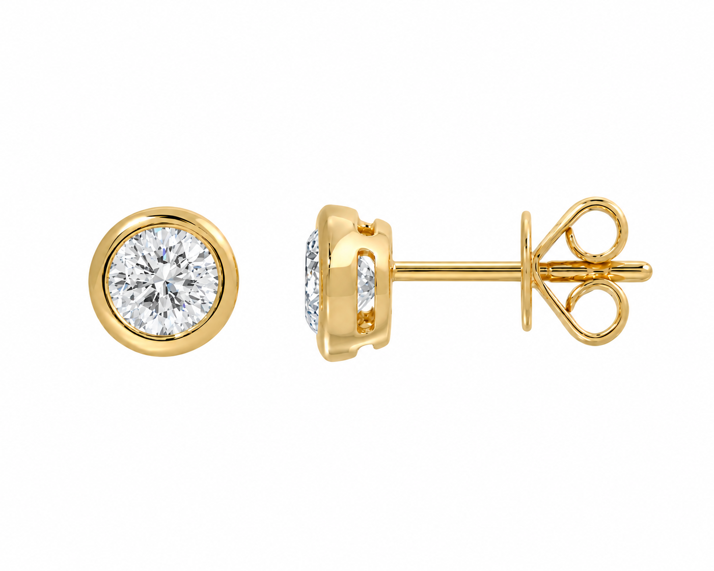 ROUND DIAMOND STUD EARRINGS