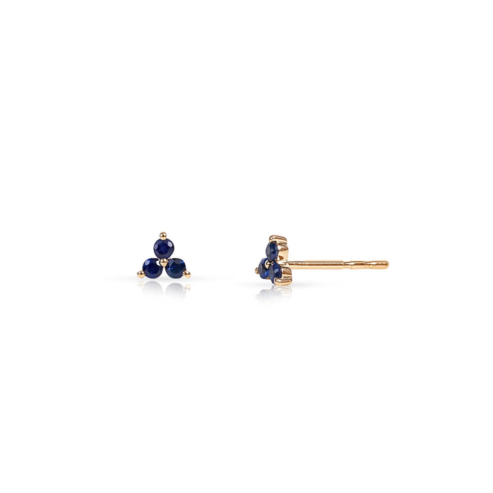 DIAMOND SAPPHIRE TRIO STUDS