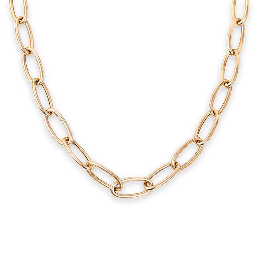 14K Gold Chunky Oval Link Chain