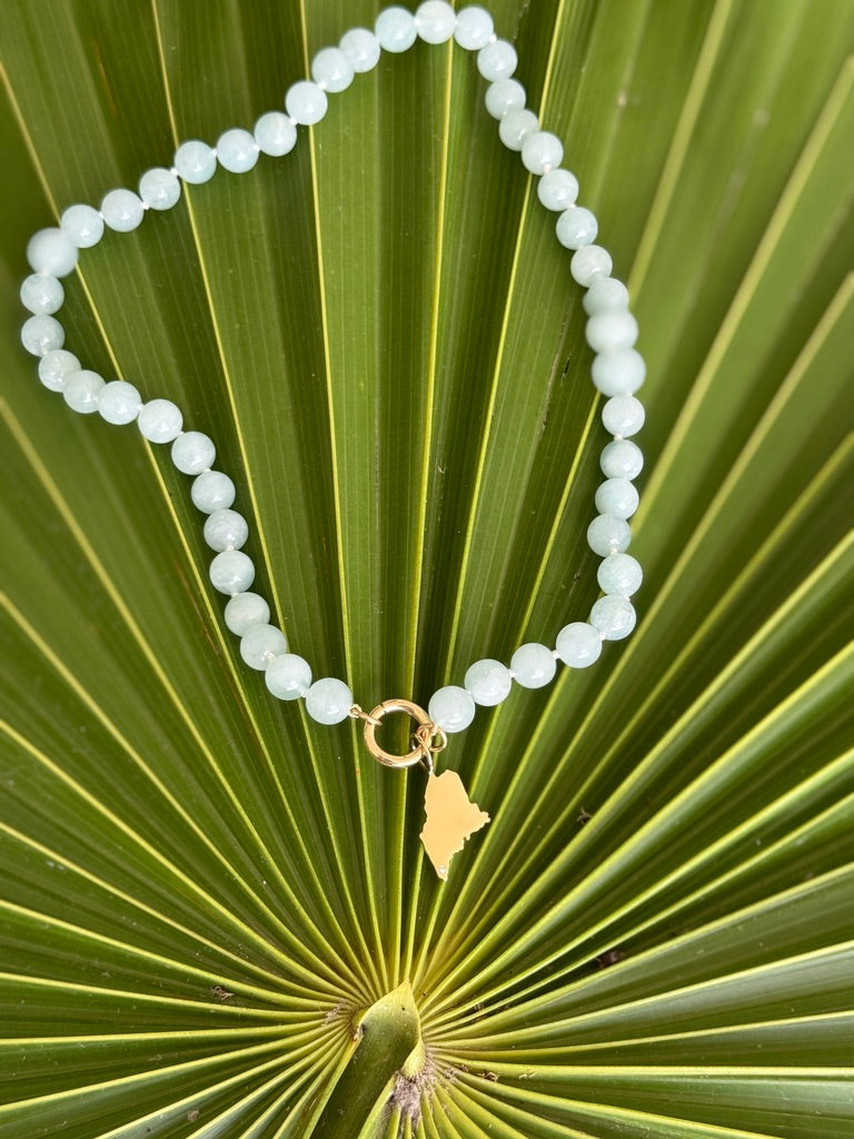 14K GOLD STATE OF MAINE CHARM WITH DIAMOND PLACEMENT
