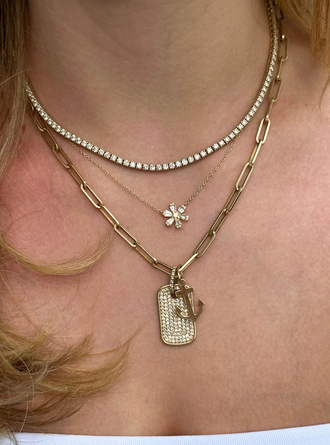 14K SOLID GOLD ANCHOR CHARM