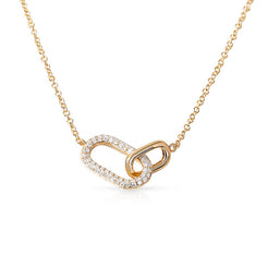DIAMOND LOVE LINK NECKLACE