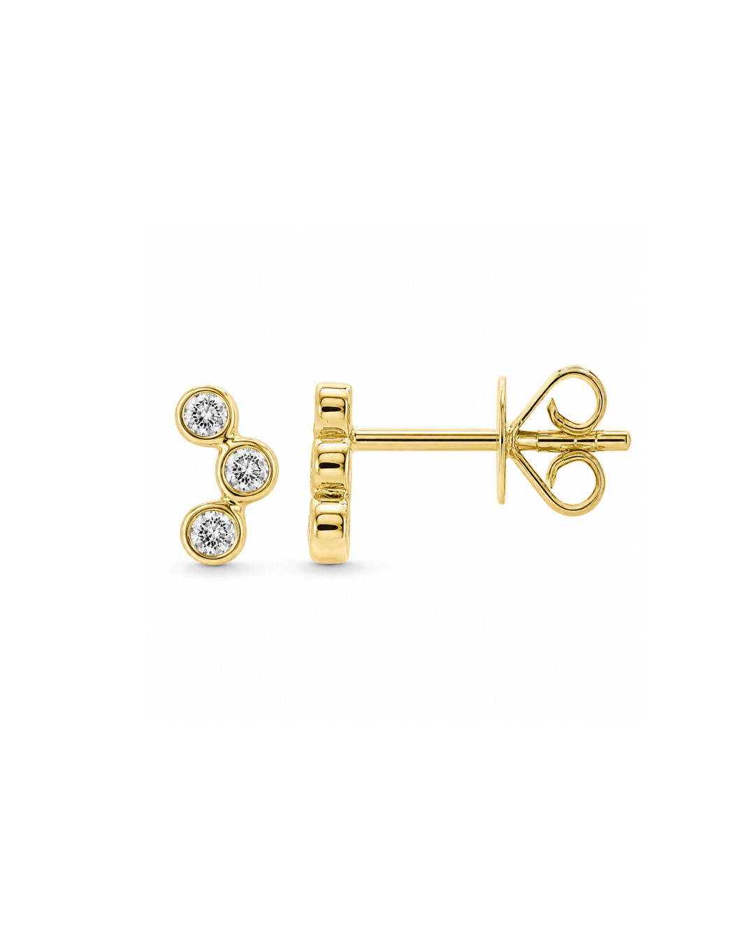MAIZEY BEZEL SET DIAMOND EARRINGS