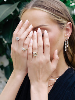 TOPAZ AND RHODIUM DROP EARRINGS