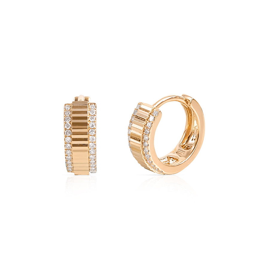 GOLD AND DIAMOND RYAN FLUTED HUGGIES