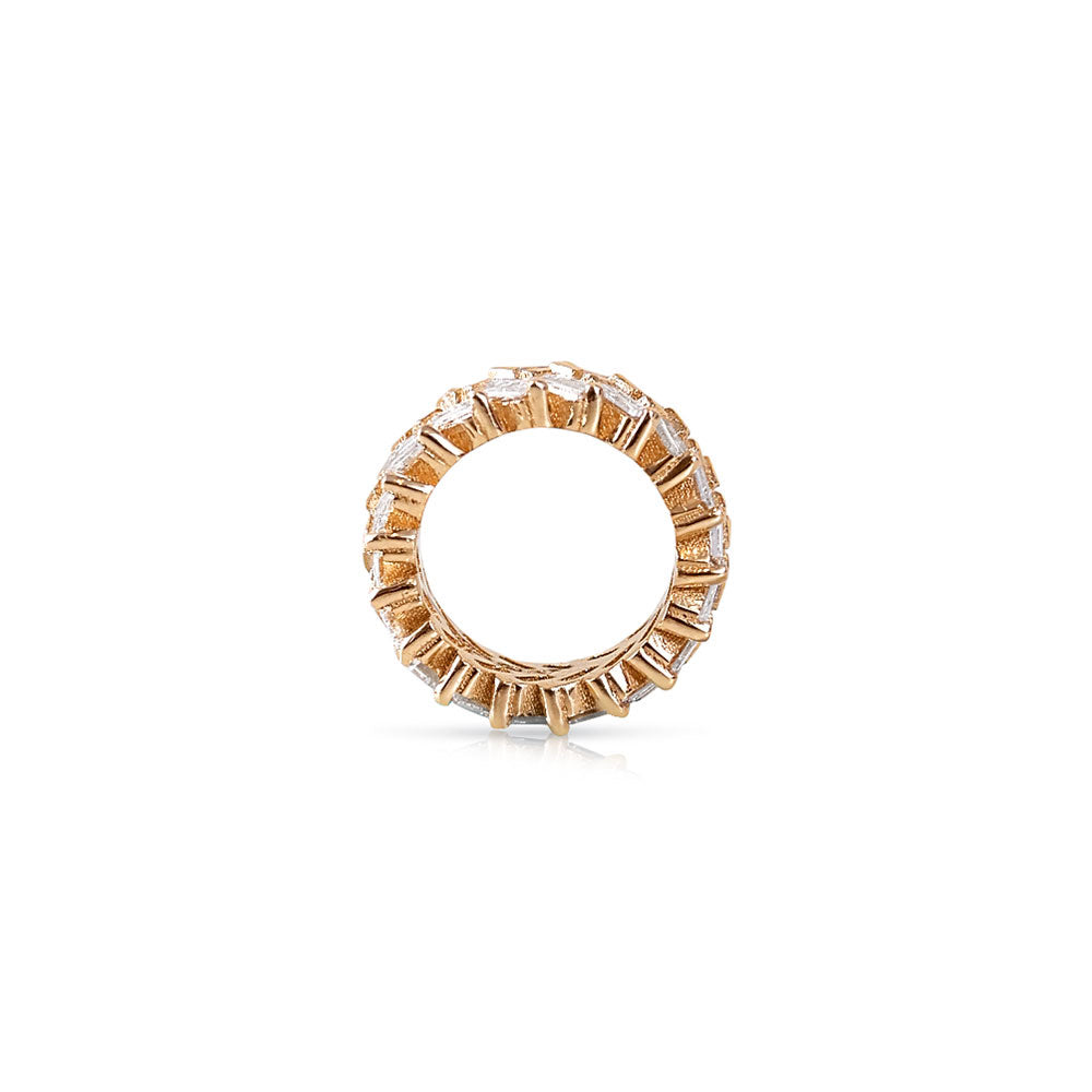 Gold Diamond Eternity Chevron Rondelle