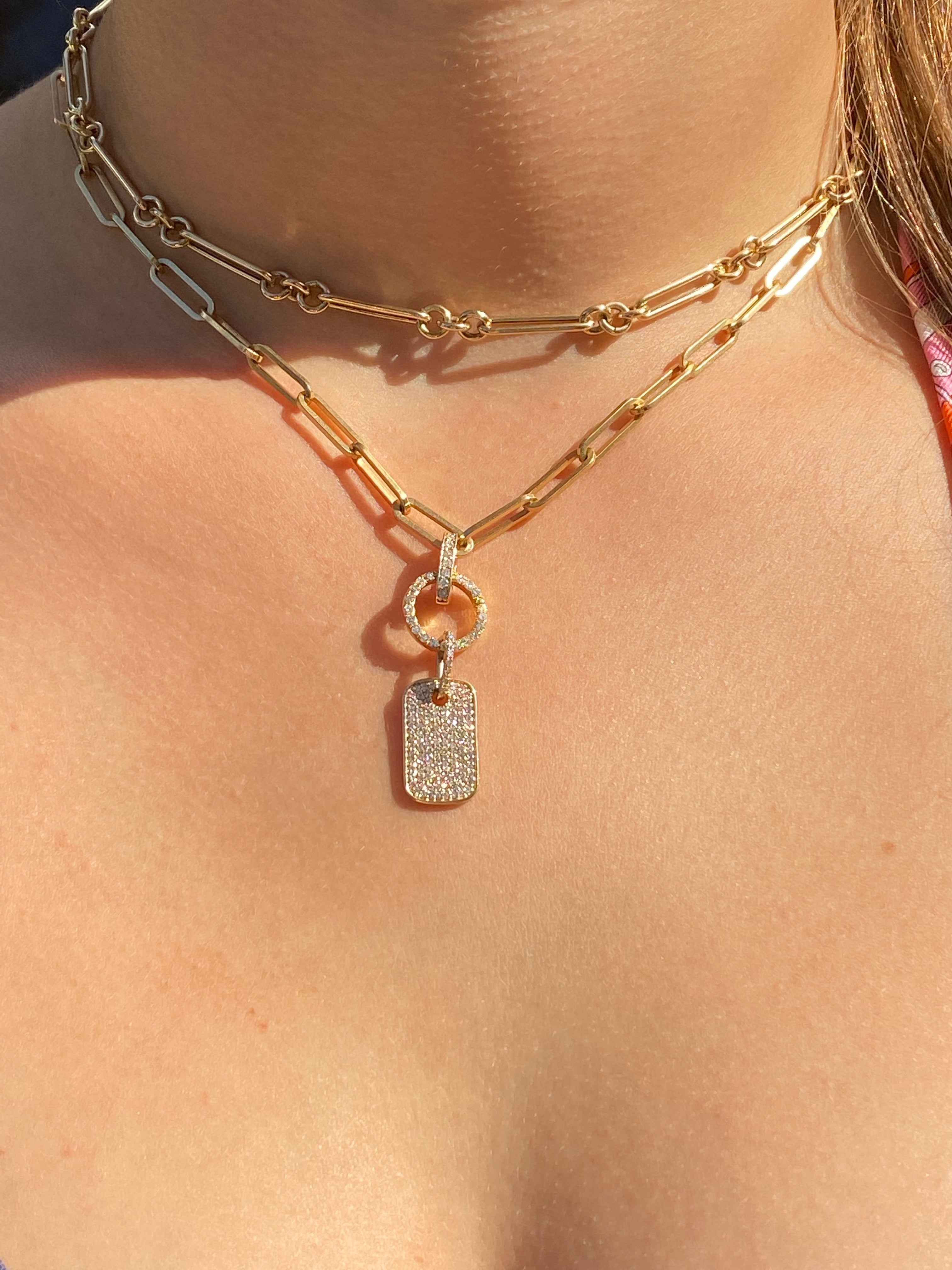 14K YELLOW GOLD DIAMOND CONNECTOR