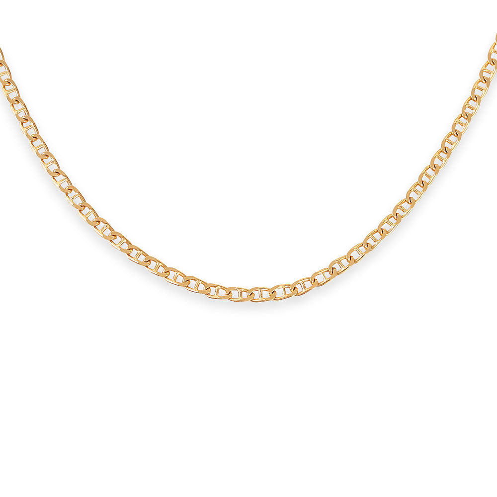 14K GOLD MINI FLAT MARINER CHAIN