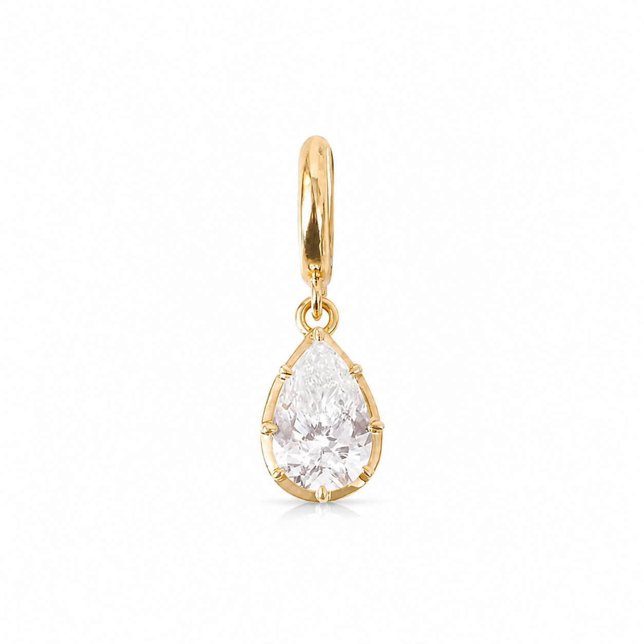 PEAR SHAPED DIAMOND PENDANT GEORGIAN SETTING