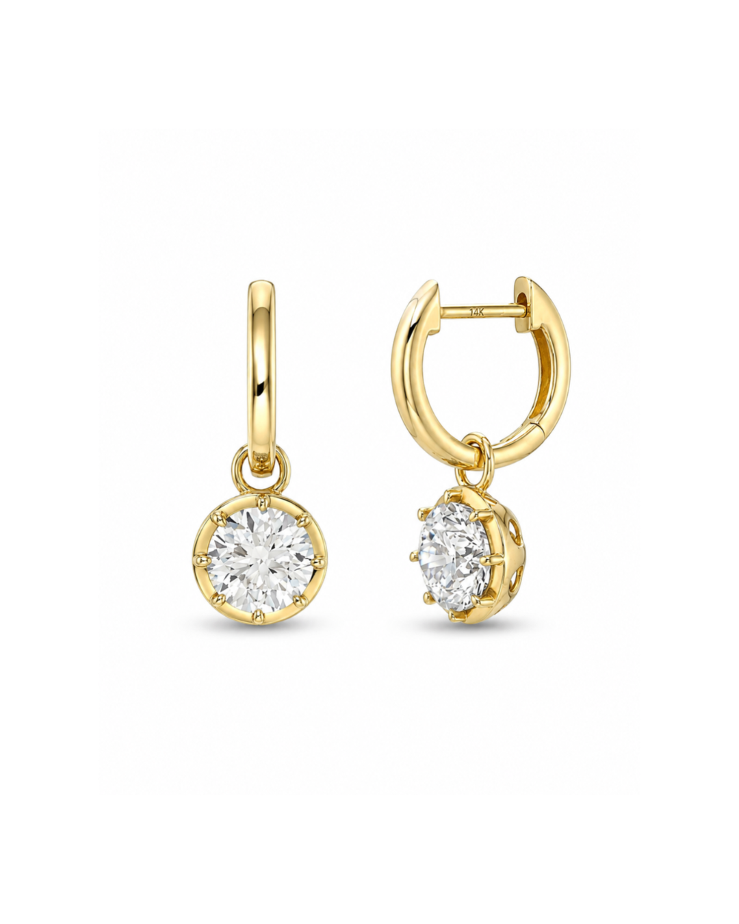 BRILLIANT CUT DIAMOND DROP EARRINGS
