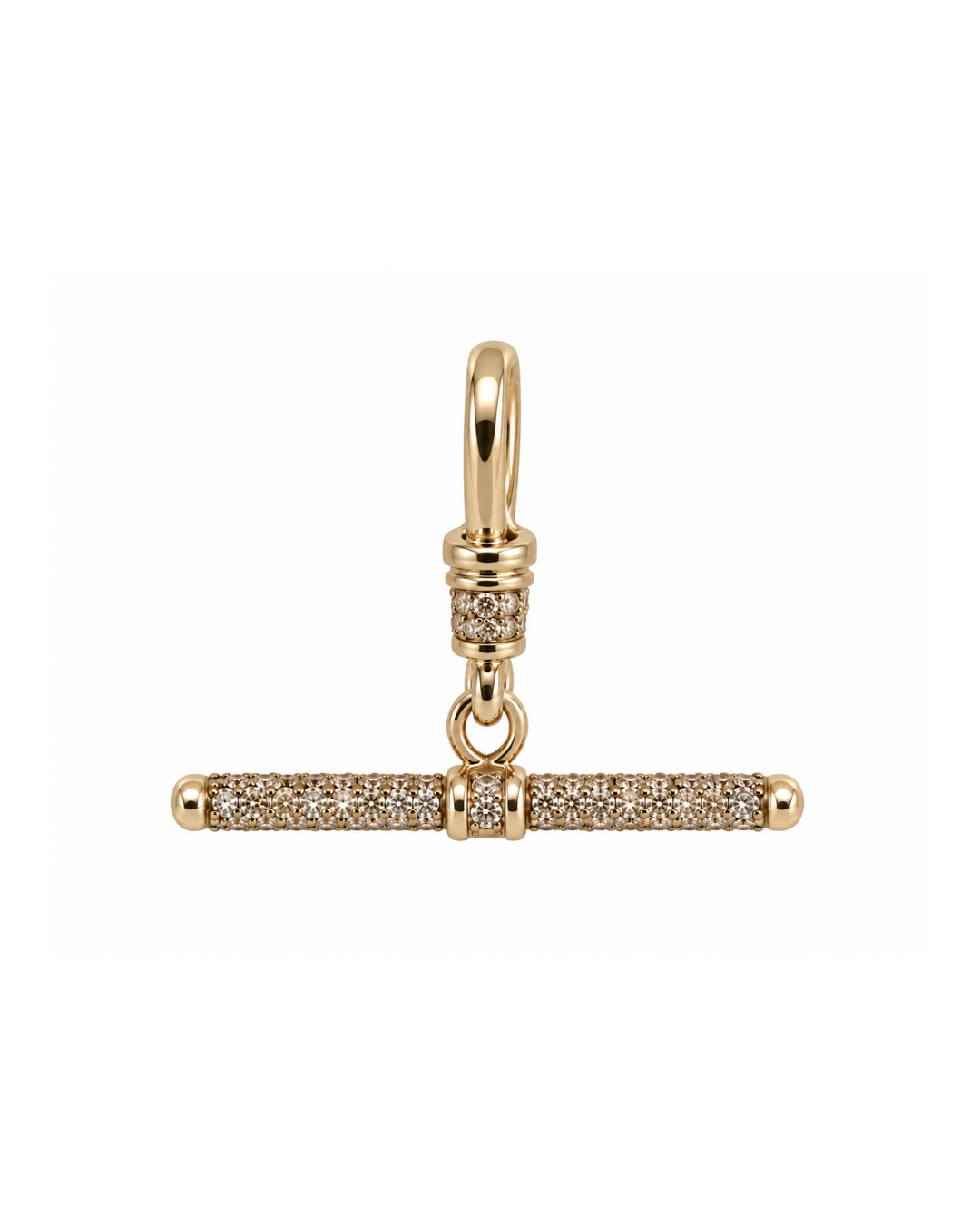 14K GOLD WITH CHAMPAGNE DIAMOND TOGGLE CHARM