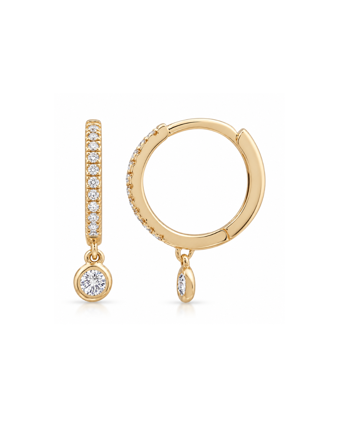 DIAMOND HUGGIES WITH DIAMOND DROP