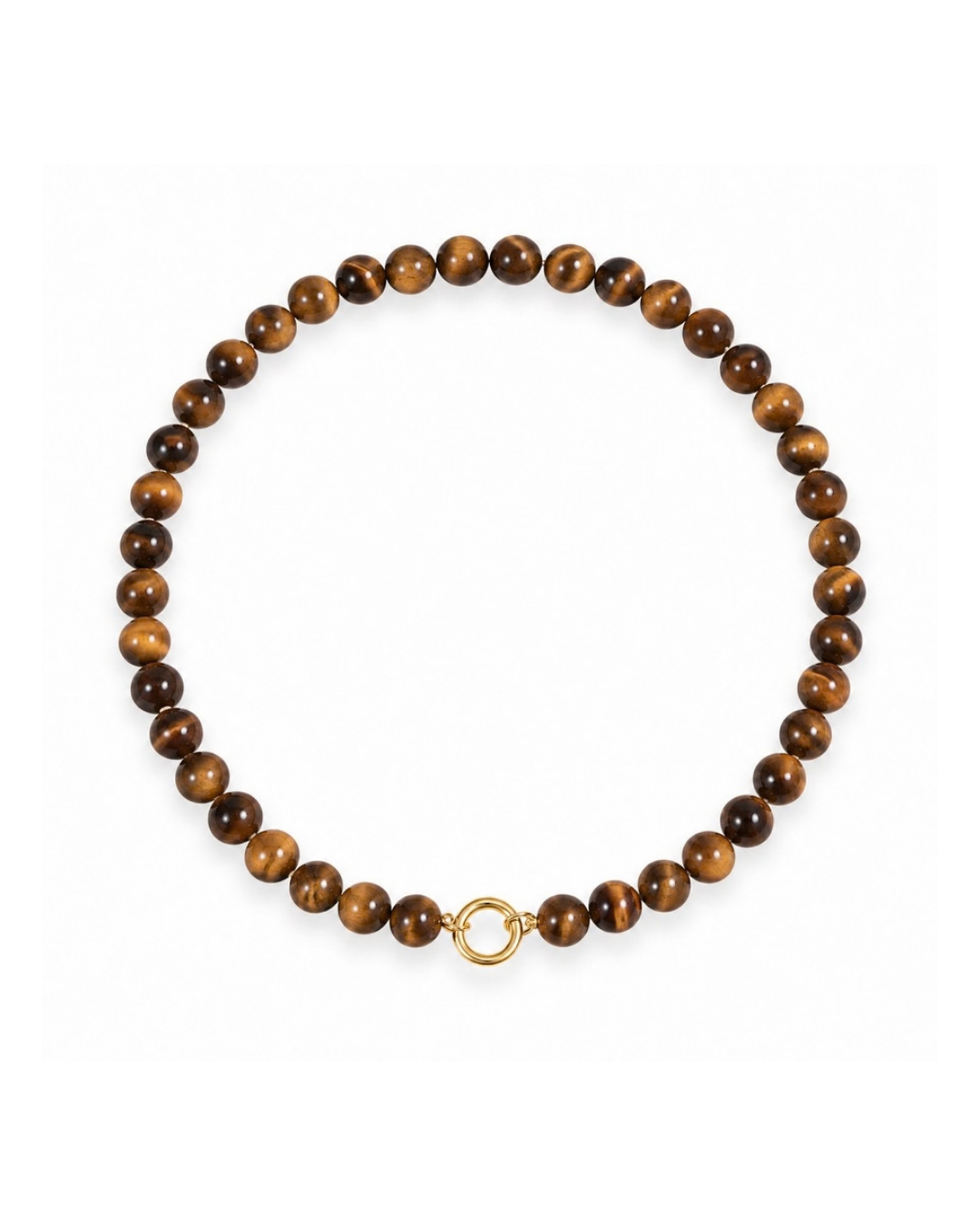 BEADED TIGER EYE NECKLACE