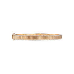 Yellow Gold Fluted Diamond Ryan Bangle