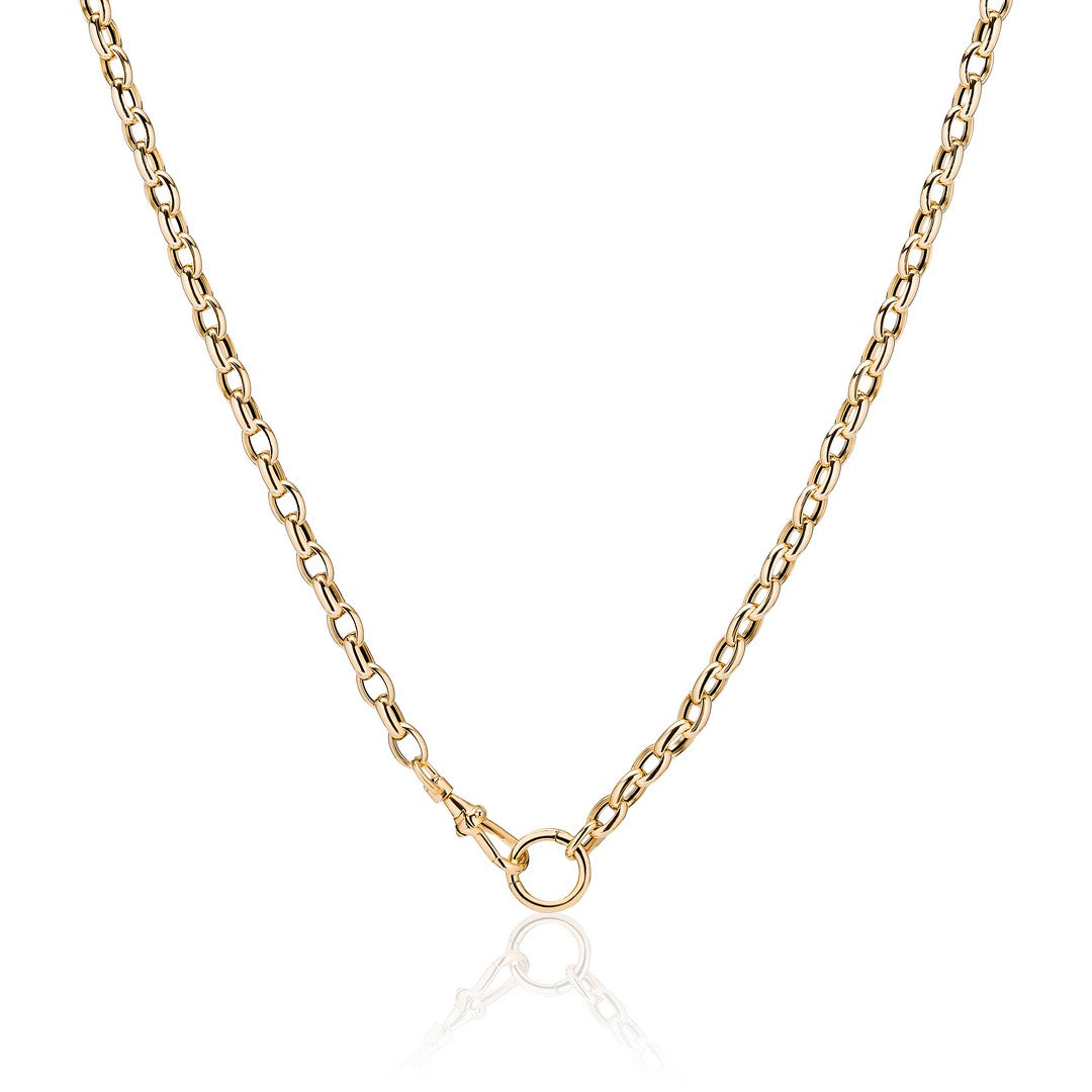 CONVERTIBLE LARIAT OVAL ROLO CHAIN