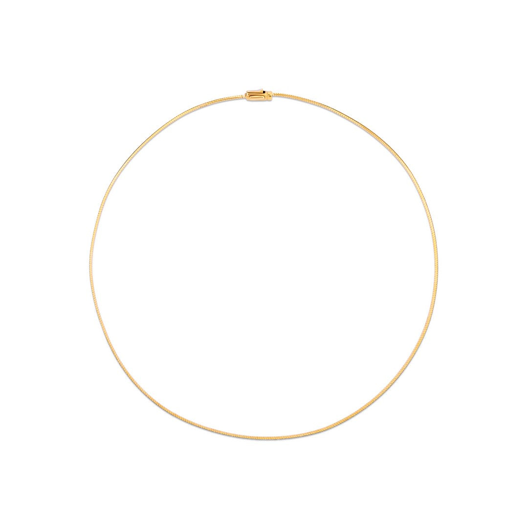 14K GOLD REVERSIBLE OMEGA CHAIN